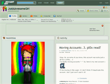 Tablet Screenshot of justaawesomegirl.deviantart.com