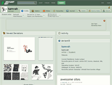 Tablet Screenshot of kamwah.deviantart.com