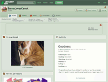 Tablet Screenshot of bunnylovescarrot.deviantart.com