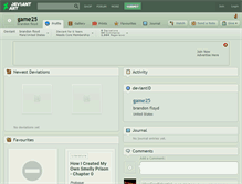 Tablet Screenshot of game25.deviantart.com