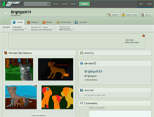 Tablet Screenshot of brightpelt19.deviantart.com