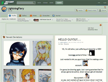 Tablet Screenshot of lightningfiery.deviantart.com