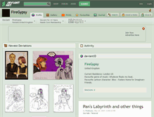 Tablet Screenshot of firegypsy.deviantart.com