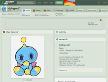 Tablet Screenshot of hidingwolf.deviantart.com