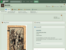Tablet Screenshot of demlink.deviantart.com