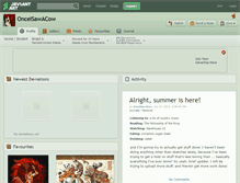 Tablet Screenshot of onceisawacow.deviantart.com