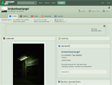 Tablet Screenshot of brokenheartangel.deviantart.com