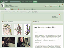 Tablet Screenshot of jesterface.deviantart.com