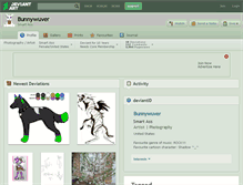 Tablet Screenshot of bunnywuver.deviantart.com