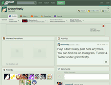 Tablet Screenshot of grimmfirefly.deviantart.com