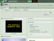 Tablet Screenshot of ecards.deviantart.com
