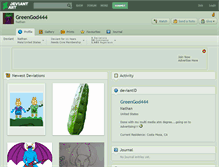 Tablet Screenshot of greengod444.deviantart.com