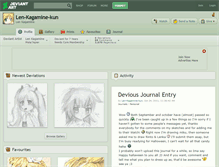 Tablet Screenshot of len-kagamine-kun.deviantart.com