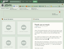Tablet Screenshot of jeffthefish.deviantart.com