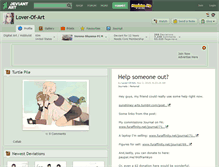 Tablet Screenshot of lover-of-art.deviantart.com