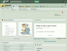 Tablet Screenshot of duckyart.deviantart.com