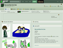 Tablet Screenshot of narutowarriorcats.deviantart.com