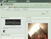 Tablet Screenshot of forbiddenwhisper.deviantart.com