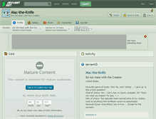 Tablet Screenshot of mac-the-knife.deviantart.com