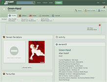 Tablet Screenshot of green-hand.deviantart.com