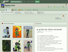 Tablet Screenshot of nepeta-leijon.deviantart.com