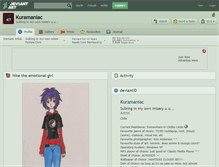 Tablet Screenshot of kuramaniac.deviantart.com