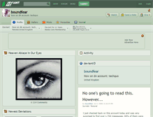 Tablet Screenshot of boundfear.deviantart.com