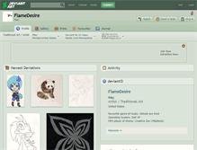 Tablet Screenshot of flamedesire.deviantart.com