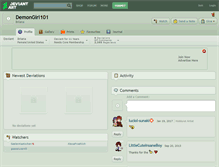 Tablet Screenshot of demongirl101.deviantart.com