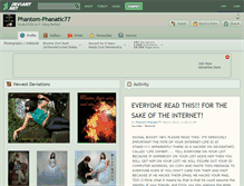 Tablet Screenshot of phantom-phanatic77.deviantart.com