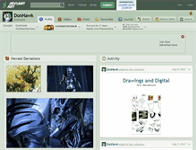 Tablet Screenshot of donhawk.deviantart.com