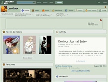 Tablet Screenshot of carolinux.deviantart.com