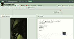 Desktop Screenshot of demon-fire-wolf.deviantart.com
