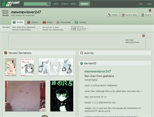 Tablet Screenshot of mewmewlover247.deviantart.com