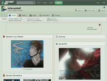 Tablet Screenshot of infernowolf.deviantart.com