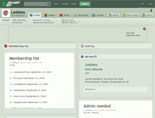 Tablet Screenshot of lesbians.deviantart.com