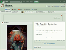 Tablet Screenshot of johnyume.deviantart.com