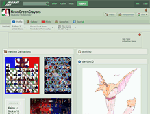 Tablet Screenshot of neongreencrayons.deviantart.com