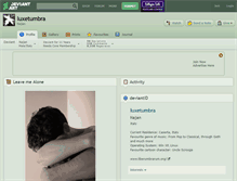 Tablet Screenshot of luxetumbra.deviantart.com