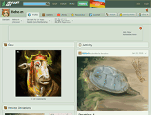Tablet Screenshot of hehe-m.deviantart.com