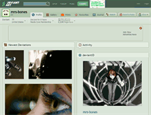 Tablet Screenshot of mrs-bones.deviantart.com