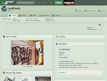 Tablet Screenshot of lordclucky.deviantart.com