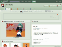Tablet Screenshot of darkwolfalika.deviantart.com