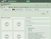 Tablet Screenshot of damn-sam16.deviantart.com