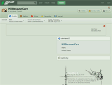 Tablet Screenshot of ikillbecauseicare.deviantart.com