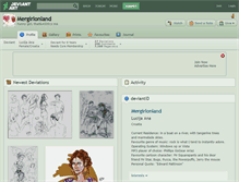 Tablet Screenshot of mergirlonland.deviantart.com