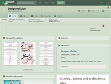 Tablet Screenshot of designersguide.deviantart.com