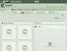 Tablet Screenshot of humbuged.deviantart.com