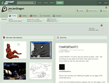 Tablet Screenshot of jenjendragen.deviantart.com