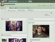 Tablet Screenshot of murdermyheart666.deviantart.com